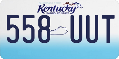 KY license plate 558UUT