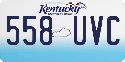 KY license plate 558UVC