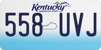 KY license plate 558UVJ