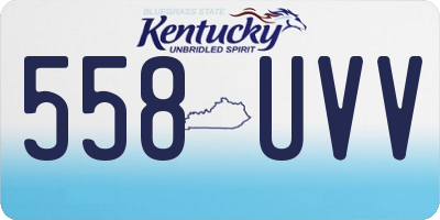 KY license plate 558UVV