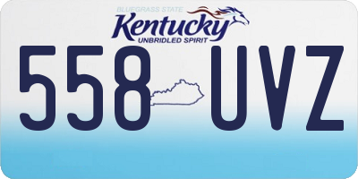 KY license plate 558UVZ