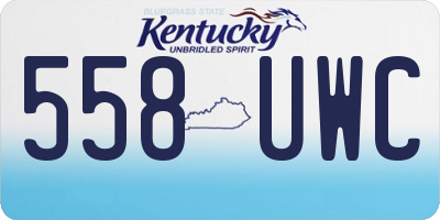 KY license plate 558UWC
