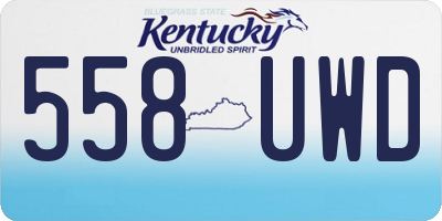 KY license plate 558UWD