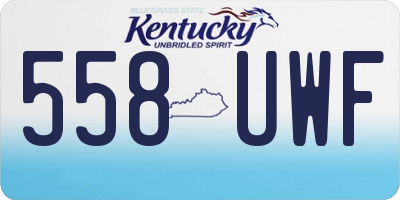 KY license plate 558UWF