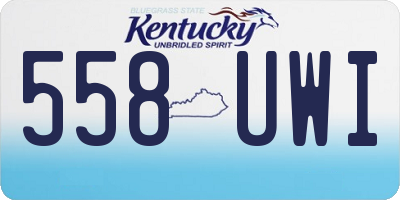 KY license plate 558UWI