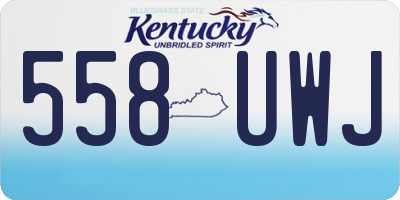 KY license plate 558UWJ