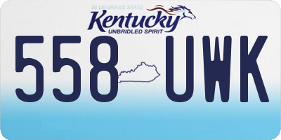 KY license plate 558UWK