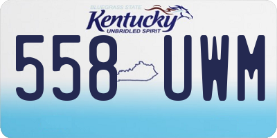 KY license plate 558UWM