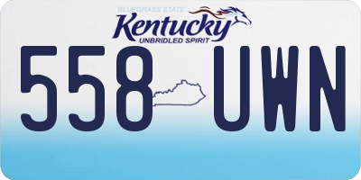 KY license plate 558UWN