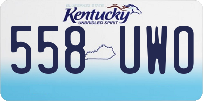 KY license plate 558UWO