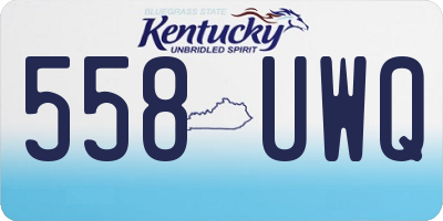 KY license plate 558UWQ