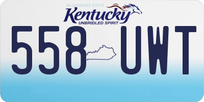 KY license plate 558UWT