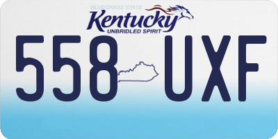 KY license plate 558UXF