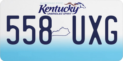 KY license plate 558UXG