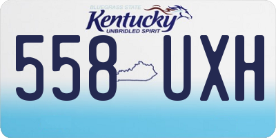 KY license plate 558UXH