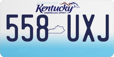 KY license plate 558UXJ