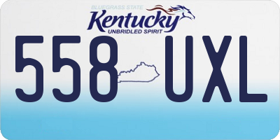 KY license plate 558UXL