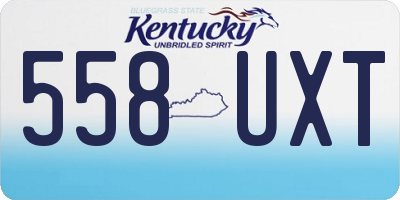 KY license plate 558UXT