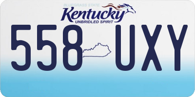 KY license plate 558UXY