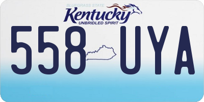 KY license plate 558UYA