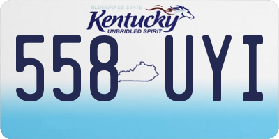 KY license plate 558UYI
