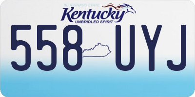 KY license plate 558UYJ