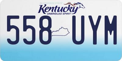 KY license plate 558UYM