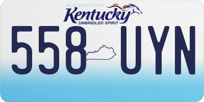 KY license plate 558UYN