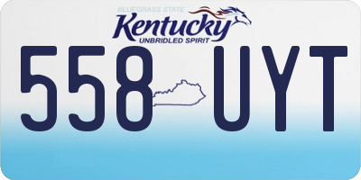 KY license plate 558UYT