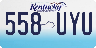 KY license plate 558UYU
