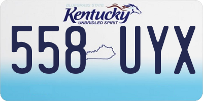 KY license plate 558UYX