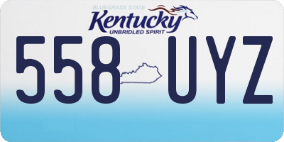 KY license plate 558UYZ