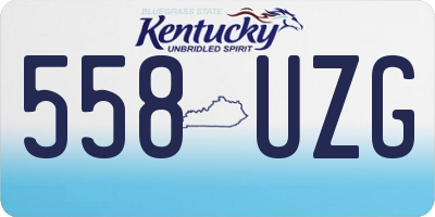 KY license plate 558UZG