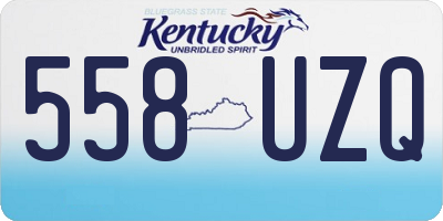 KY license plate 558UZQ