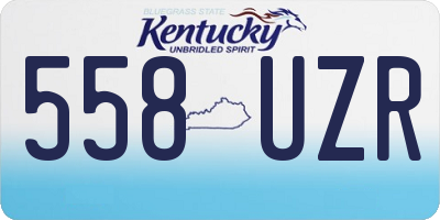 KY license plate 558UZR