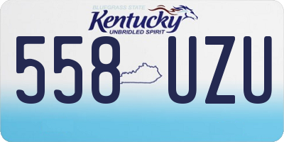 KY license plate 558UZU