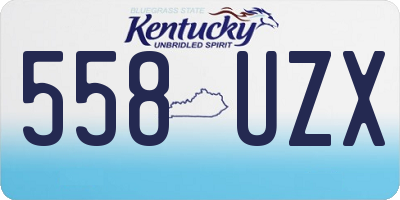 KY license plate 558UZX