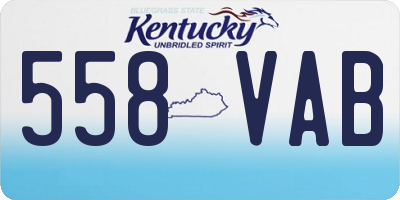 KY license plate 558VAB