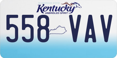 KY license plate 558VAV