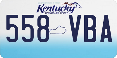 KY license plate 558VBA