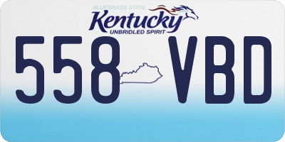 KY license plate 558VBD