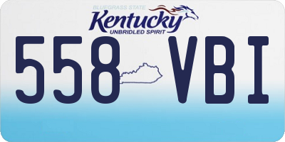 KY license plate 558VBI