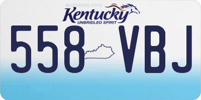 KY license plate 558VBJ