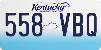 KY license plate 558VBQ