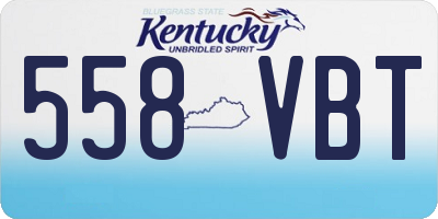 KY license plate 558VBT