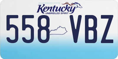 KY license plate 558VBZ