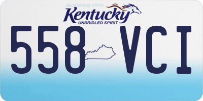 KY license plate 558VCI