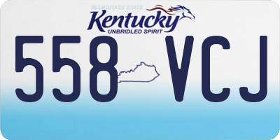 KY license plate 558VCJ