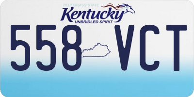 KY license plate 558VCT