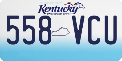KY license plate 558VCU